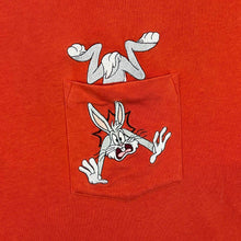Load image into Gallery viewer, Vintage Warner Bros (1996) LOONEY TUNES Bugs Bunny Embroidered Pocket T-Shirt