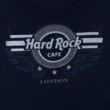 Load image into Gallery viewer, Hard Rock Cafe "London" Diamante Souvenir Logo Graphic Dark Navy Scoop Neck T-Shirt