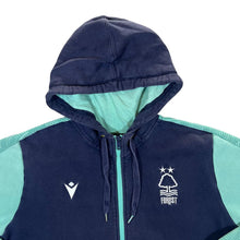 Load image into Gallery viewer, Macron NOTTINGHAM FOREST FC Football Embroidered Logo Colour Block Zip Hoodie