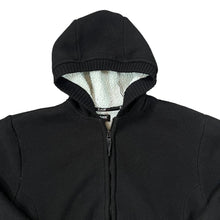 Load image into Gallery viewer, Early 00's SCHOTT NYC Big Spellout Sherpa Fleece Lined Zip Fleece Hoodie