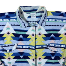 Load image into Gallery viewer, Vintage Crazy Abstract Aztec Patterned Towelling Effect Long Sleeve Flannel Shirt