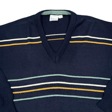 Load image into Gallery viewer, Vintage 90's FARAH Classic Multi Striped Acrylic Knit V-Neck Sweater Jumper