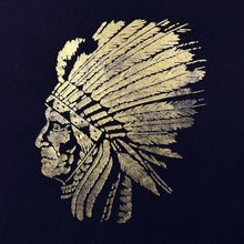Load image into Gallery viewer, Vintage Mozang (1992) Native American Gold Foil Chieftain Graphic Single Stitch T-Shirt