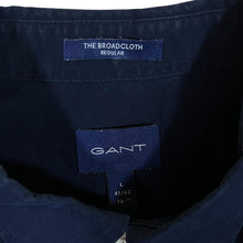 Load image into Gallery viewer, GANT "The Broadcloth Regular" Navy Blue Long Sleeve Button-Up Shirt