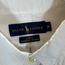 Load image into Gallery viewer, RALPH LAUREN "Slim Fit Chambray Oxford" White Long Sleeve Button-Up Shirt