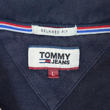 Load image into Gallery viewer, TOMMY JEANS Tommy Hilfiger "Relaxed Fit" Embroidered Big Spellout Long Sleeve Polo Shirt