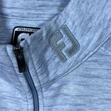 Load image into Gallery viewer, FootJoy "Athletic Fit" Grey-Blue Golf Sports Zip Sweatshirt Top