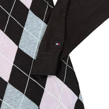 Load image into Gallery viewer, TOMMY HILFIGER &quot;100% Pima Cotton&quot; Argyle Golf Check Deep V-Neck Knit Sweater Jumper
