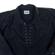 Load image into Gallery viewer, Vintage GORTRUD Medieval Smock Style Lace Up Long Sleeve Pullover Shirt