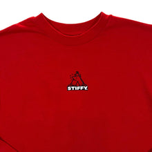 Load image into Gallery viewer, STIFFY "Stiffy Big Air" Surfer Skater Logo Spellout Graphic Red Long Sleeve T-Shirt