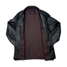 Load image into Gallery viewer, Vintage WHET BLU Classic Genuine Real Black Leather Blazer Jacket