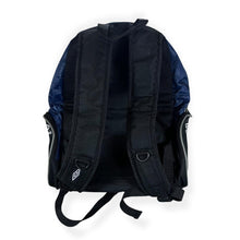 Load image into Gallery viewer, Early 00's Umbro Embroidered Logo Spellout Black Blue Rucksack Backpack Bag