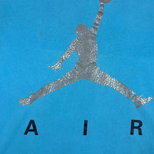 Load image into Gallery viewer, JORDAN "Air" Basketball Logo Spellout Graphic Blue Short Sleeve T-Shirt