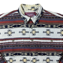 Load image into Gallery viewer, Vintage 90's Redwood Aztec Crazy Patterned Long Sleeve Cotton Flannel Shirt