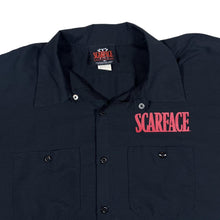Load image into Gallery viewer, Early 00's Dragonfly SCARFACE Universal Studios Cult Gangster Movie Black Short Sleeve Shirt