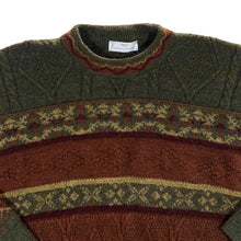 Load image into Gallery viewer, Vintage 90's ST MICHAEL Marks & Spencer Grandad Patterned Alpaca Acrylic Wool Knit Sweater Jumper
