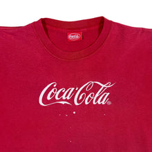 Load image into Gallery viewer, Vintage COCA COLA Embroidered Logo Spellout Distressed Faded Red T-Shirt