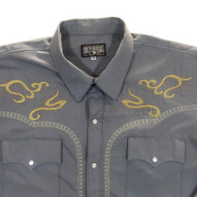 Load image into Gallery viewer, Vintage 90's Rodeo Made In Mexico Embroidered Cowboy Western Popper Long Sleeve Shirt