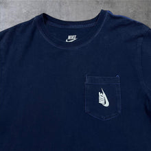 Load image into Gallery viewer, Nike Classic Basic Embroidered Mini Logo Short Sleeve Pocket Navy Blue T-Shirt
