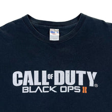 Load image into Gallery viewer, CALL OF DUTY BLACK OPS II Video Game Logo Spellout Promo Graphic Black T-Shirt