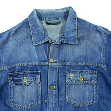Load image into Gallery viewer, Vintage TIMBERLAND WEATHERGEAR Classic Mini Logo Blue Denim Trucker Jacket