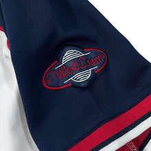 Load image into Gallery viewer, Early 00's WEST COAST Embroidered Spellout Hip Hop Colour Block Polyester Sports T-Shirt Top