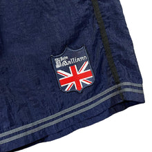 Load image into Gallery viewer, JOHN GALLIANO Beach Wear Navy Blue Patch Logo Nylon Shell Board Shorts
