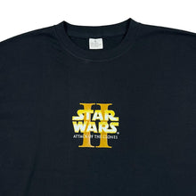 Load image into Gallery viewer, Vintage STAR WARS EPISODE II "Attack Of The Clones" Sci-Fi Movie Spellout Graphic Promo T-Shirt