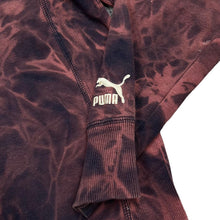 Load image into Gallery viewer, PUMA "Track & Field" Embroidered Logo Spellout Graphic Tie Dye Crewneck Sweatshirt