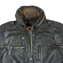 Load image into Gallery viewer, FAT FACE Heritage Range Hooded Dark Brown Wax Jacket