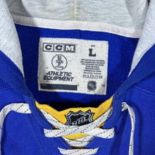 Load image into Gallery viewer, CCM NHL St Louis Blues Embroidered Logo Ice Hockey Lace Neck Blue Hoodie