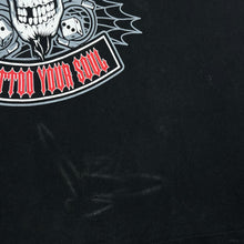 Load image into Gallery viewer, TATTOO YOUR BODY, TATTOO YOUR SOUL Gothic Biker Skull Spellout Graphic T-Shirt