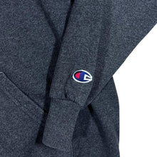 Load image into Gallery viewer, Champion LONGWOOD UNIVERSITY College Spellout Graphic Grey Pullover Hoodie