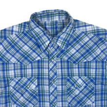 Load image into Gallery viewer, Vintage 90's Cowboy Western Plaid Check Pearl Snap Popper Short Sleeve Shirt