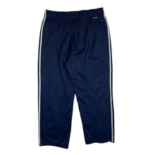Load image into Gallery viewer, ADIDAS Three Stripe Mini Logo Navy Blue Open Leg Sweatpants Tracksuit Bottoms