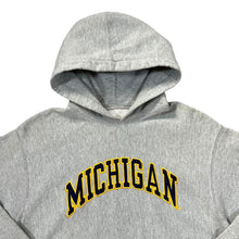 Load image into Gallery viewer, Vintage Steve & Barry's MICHIGAN Embroidered College Spellout Pullover Hoodie