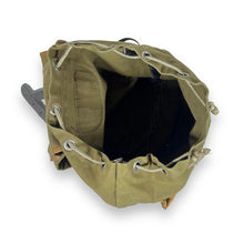 Load image into Gallery viewer, Vintage Classic Khaki Canvas Cotton Drawstring Backpack Rucksack Bag