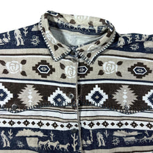 Load image into Gallery viewer, Vintage Aztec Crazy Abstract Patterned Cowboy Western Long Sleeve Shirt