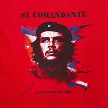 Load image into Gallery viewer, Early 00's EL COMANDANTE "Che Ernesto Guevara" Political Souvenir Spellout Graphic T-Shirt