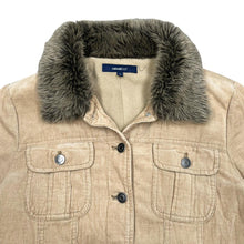 Load image into Gallery viewer, CASUAL CLUB Classic Faux Fur Trimmed Fleece Lined Corduroy Cord Trucker Jacket