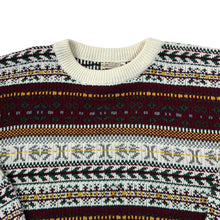 Load image into Gallery viewer, Vintage 90’s SHARP IMAGE Grandad Crazy Patterned Acrylic Knit Sweater Jumper