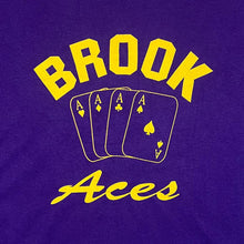 Load image into Gallery viewer, Vintage 90's Russell Athletic BROOK ACES Basketball Graphic Purple Single Stitch T-Shirt
