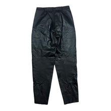 Load image into Gallery viewer, Vintage TOFF LONDON Made In Brazil Genuine Real Black Leather Motorcycle Trousers