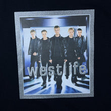 Load image into Gallery viewer, Vintage Westlife (2001) Iconic Boy Band Pop Music Glitter Graphic Black T-Shirt