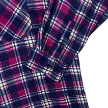 Load image into Gallery viewer, Vintage Vesta Red Black White Green Plaid Check Cotton Long Sleeve Flannel Shirt