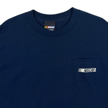 Load image into Gallery viewer, NASCAR "American Racing" Motorsports Spellout Graphic Navy Blue T-Shirt