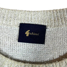 Load image into Gallery viewer, Vintage GABICCI Cream Grandad Patterned Acrylic Cotton Knit Sweater Jumper