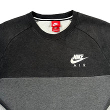 Load image into Gallery viewer, NIKE AIR Embroidered Mini Logo Colour Block Grey Crewneck Sweatshirt