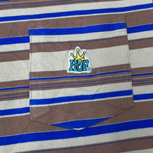 Load image into Gallery viewer, HUF Classic Embroidered Mini Pocket Logo Multi Striped Short Sleeve Cotton T-Shirt