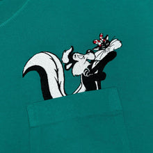 Load image into Gallery viewer, Vintage Warner Bros (1991) LOONEY TUNES Pepe Le Pew Embroidered Character Pocket T-Shirt